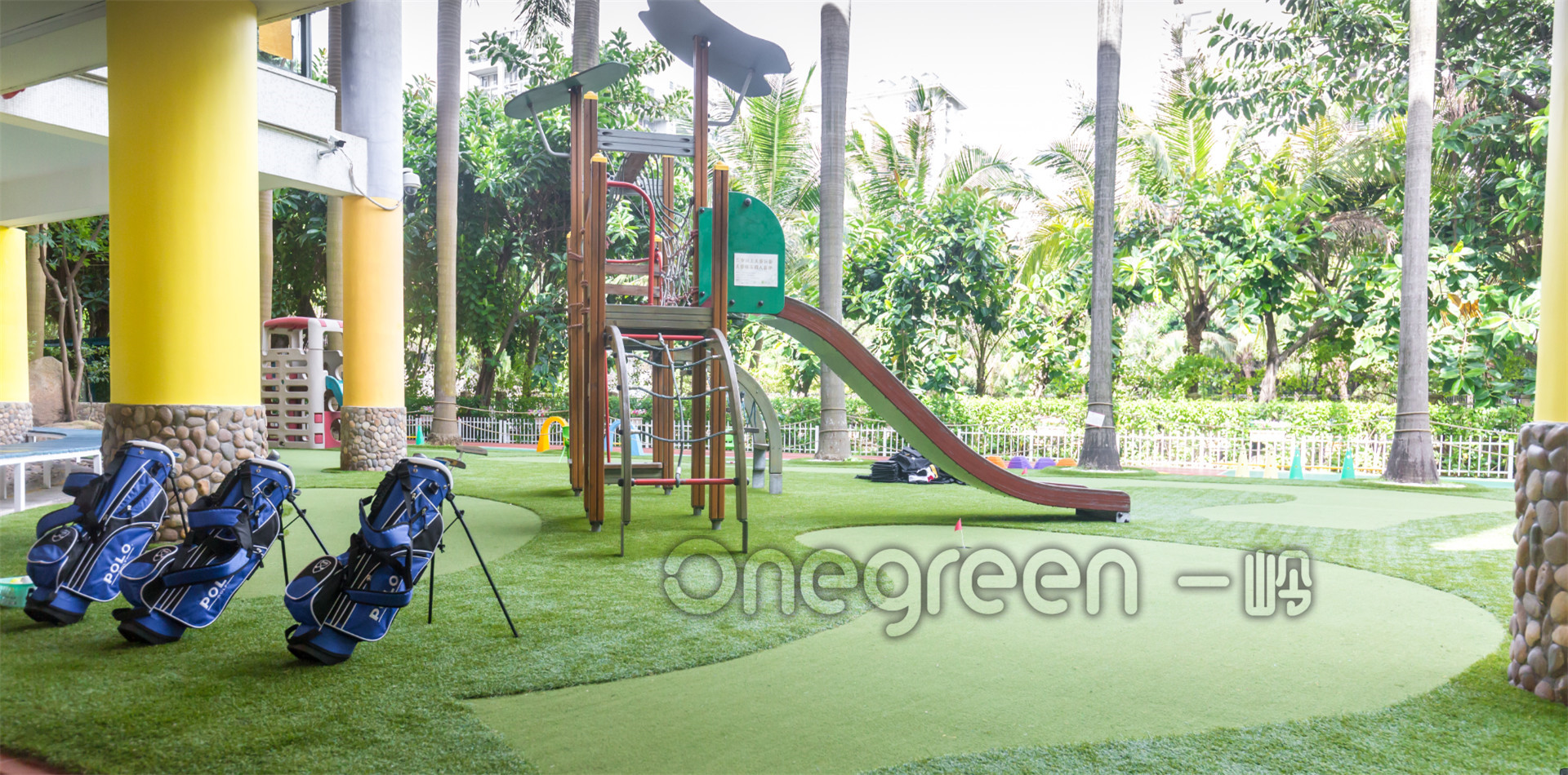 Mini golf at Mingquan Kindergarten in Shenzhen, Guangdong Province
