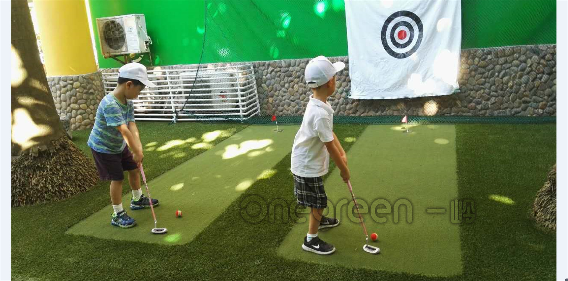 Mini golf at Mingquan Kindergarten in Shenzhen, Guangdong Province